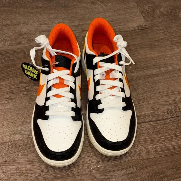 Nike Black and Orange Glow Sneakers - Picture 3 of 10